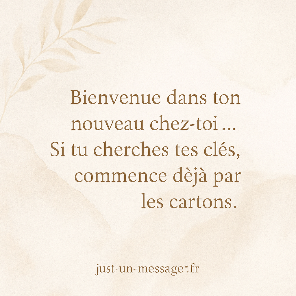 Message de crémaillère drôle et original – idée à partager