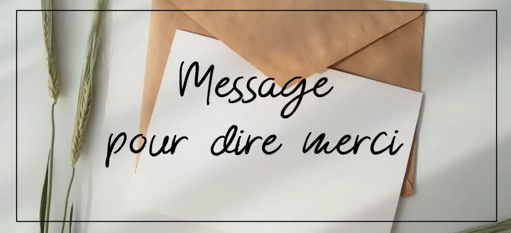 Message pour dire merci