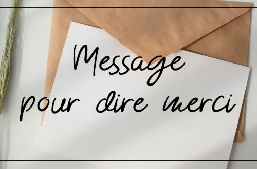 message pour dire merci