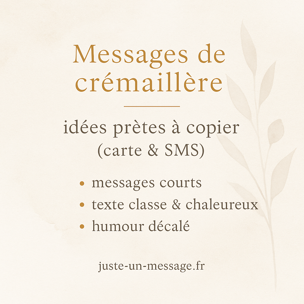 Résumé – 3 idées de messages de crémaillère à copier
