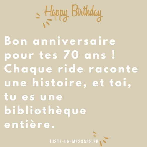 texte anniversaire 70 ans