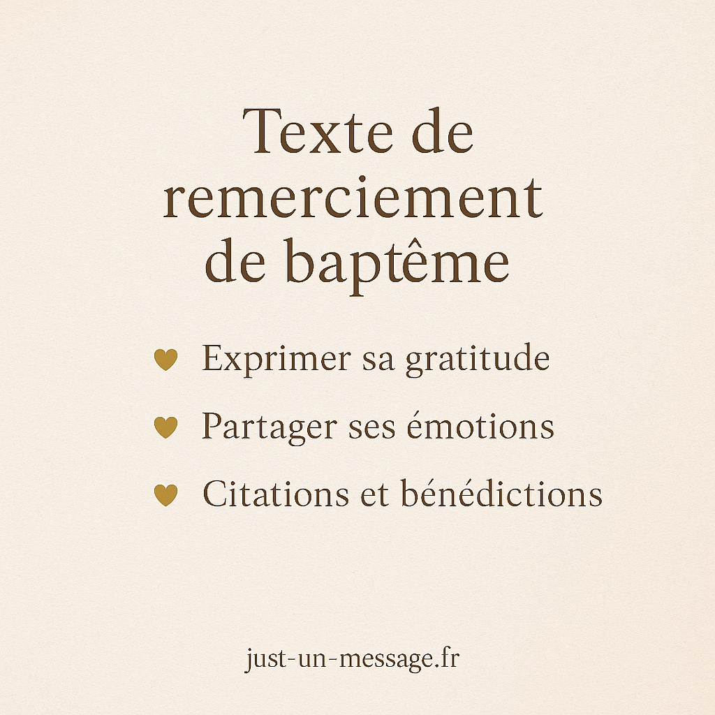 Simplicité, sincérité, gratitude : les clés d’un remerciement de baptême