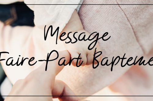 Message Faire-Part baptême