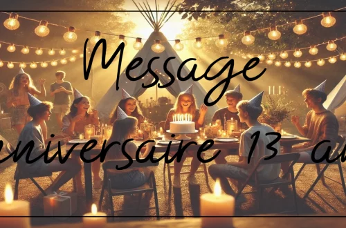 message anniversaire 13 ans