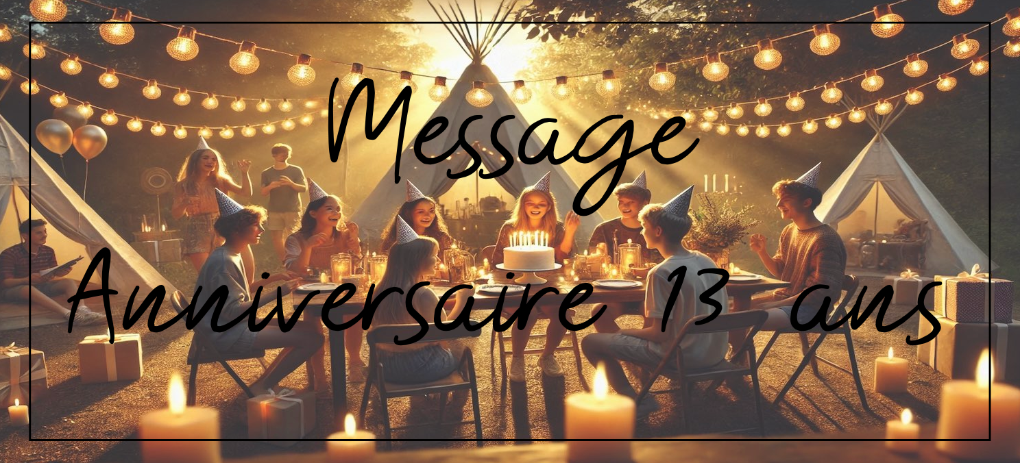 Texte et Idée de Message Anniversaire 13 ans