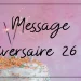 message anniversaire 26 ans