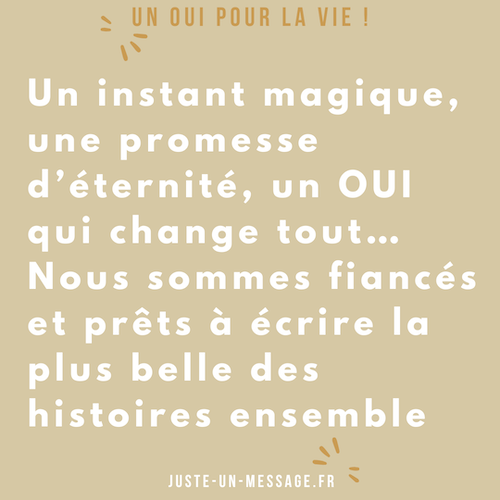 Grande nouvelle : on se marie !