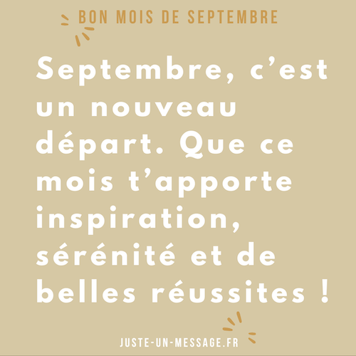 texte bon mois de septembre