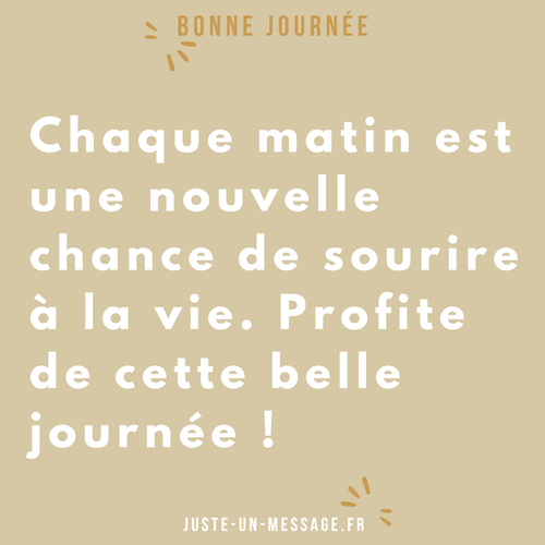 message bonne journée