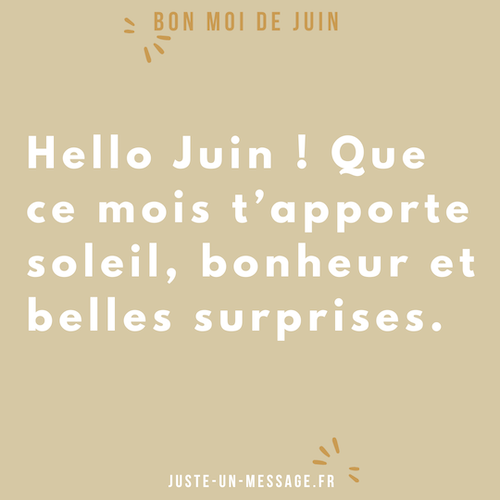 texte bon mois de juin