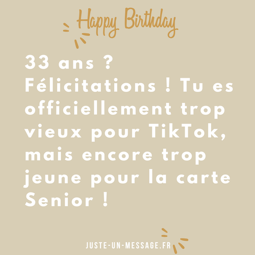 texte anniversaire 33 ans