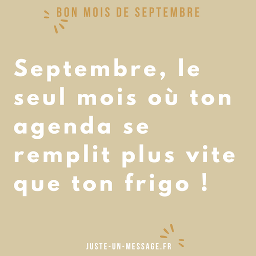 message bon mois de septembre