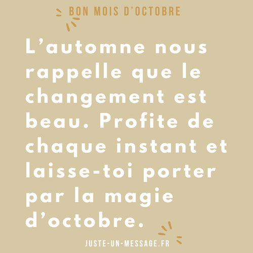 bon debut de mois d'octobre