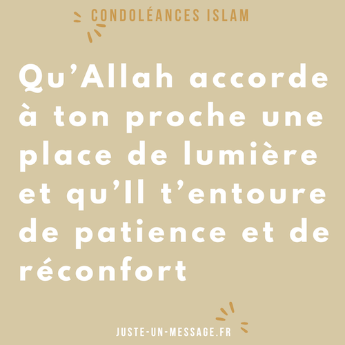 condoleance musulman