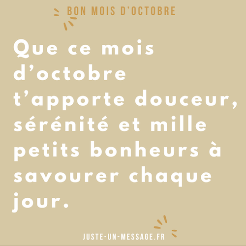 excellent mois octobre