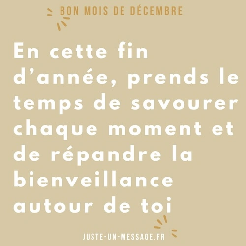 heureux mois de décembre