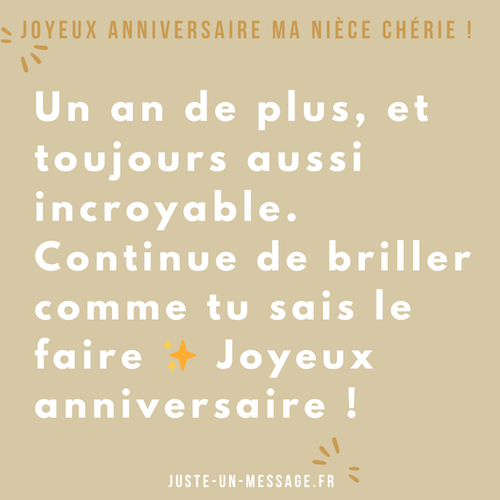 Idée de message joyeux anniversaire pour sa nièce
