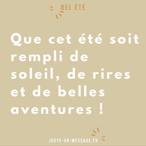message bon été