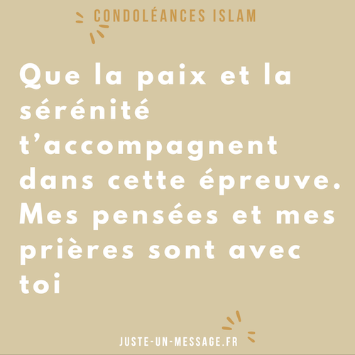 texte pour un musulman en deuil