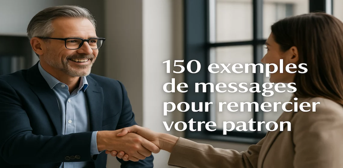 150 messages sincères pour remercier votre patron avec style