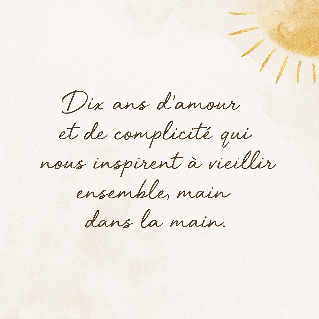 Citation inspirante pour vos 10 ans de mariage