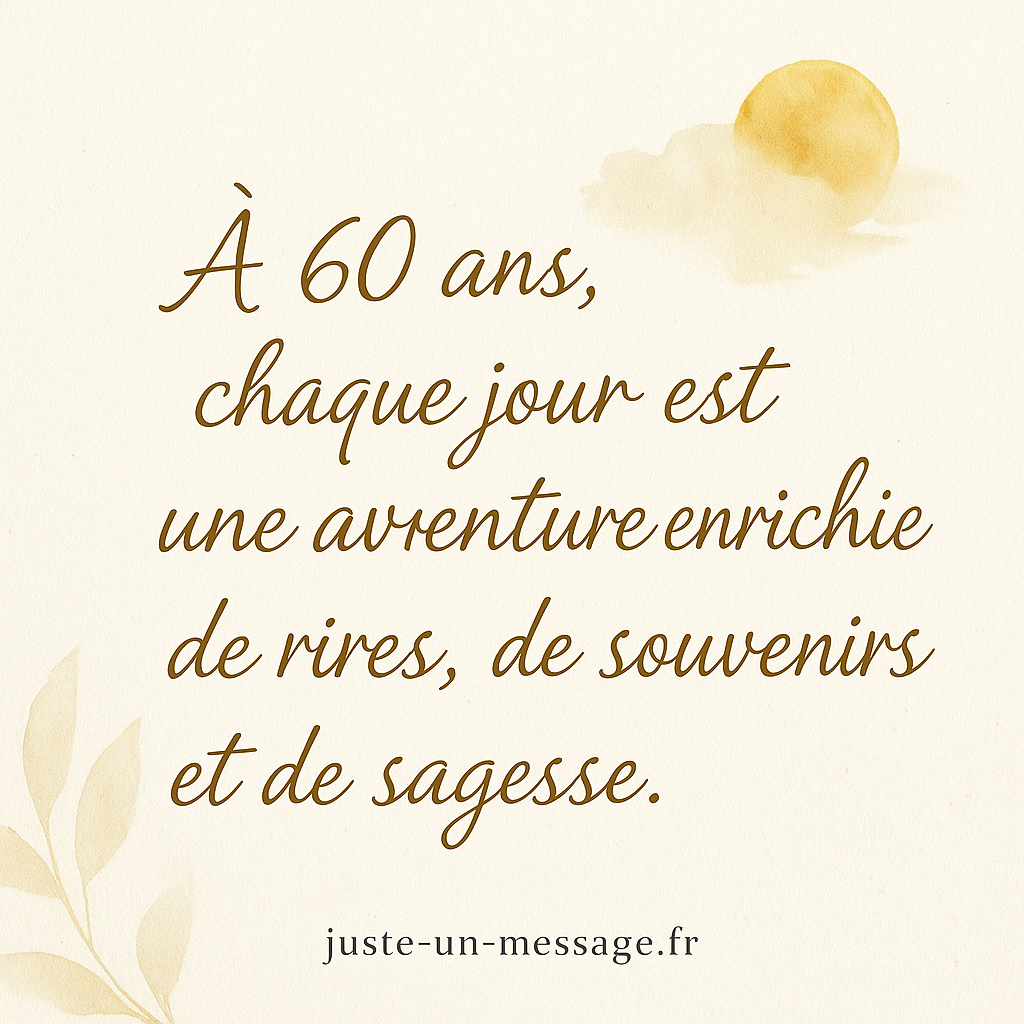 Citation inspirante pour un anniversaire des 60 ans