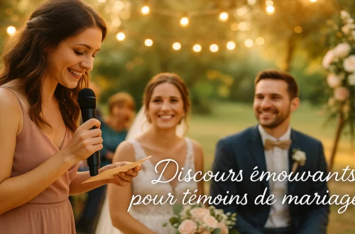 Discours émouvants pour témoins de mariage : idées inspirantes et exemples touchants