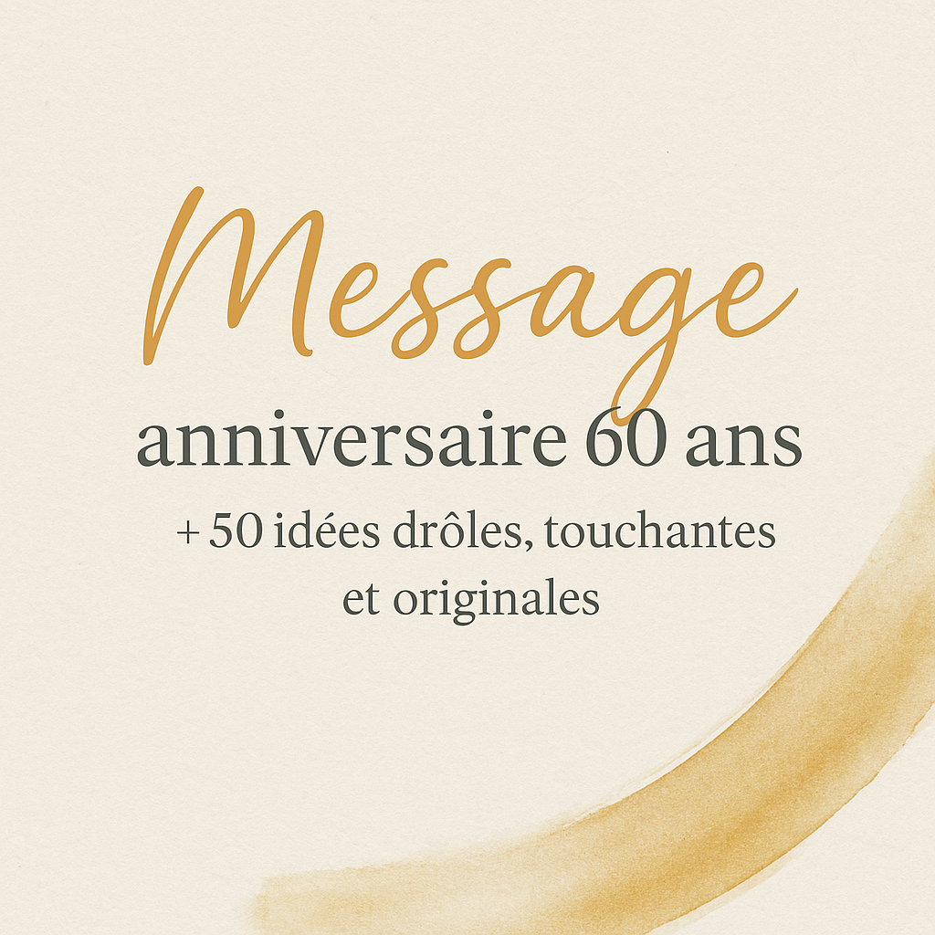 Message anniversaire 60 ans : texte élégant et minimaliste