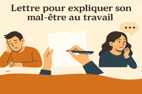 Lettre pour expliquer son mal-être au travail : modèles puissants et conseils