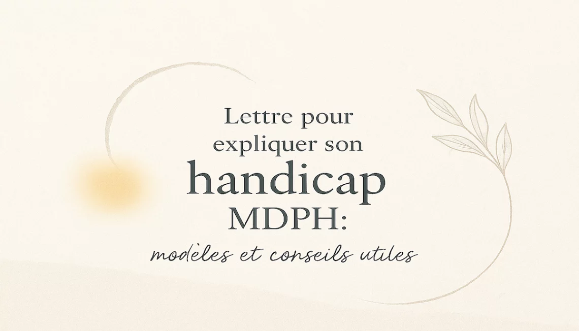 Lettre pour expliquer son handicap à la MDPH