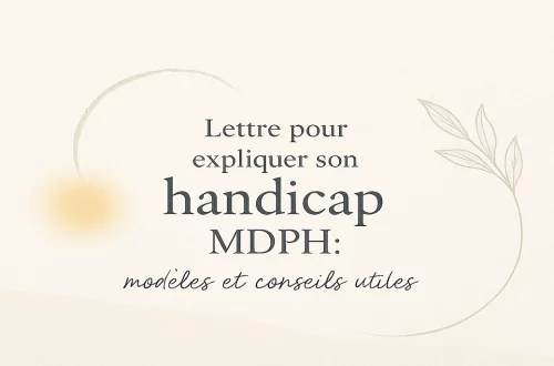 Lettre pour expliquer son handicap à la MDPH