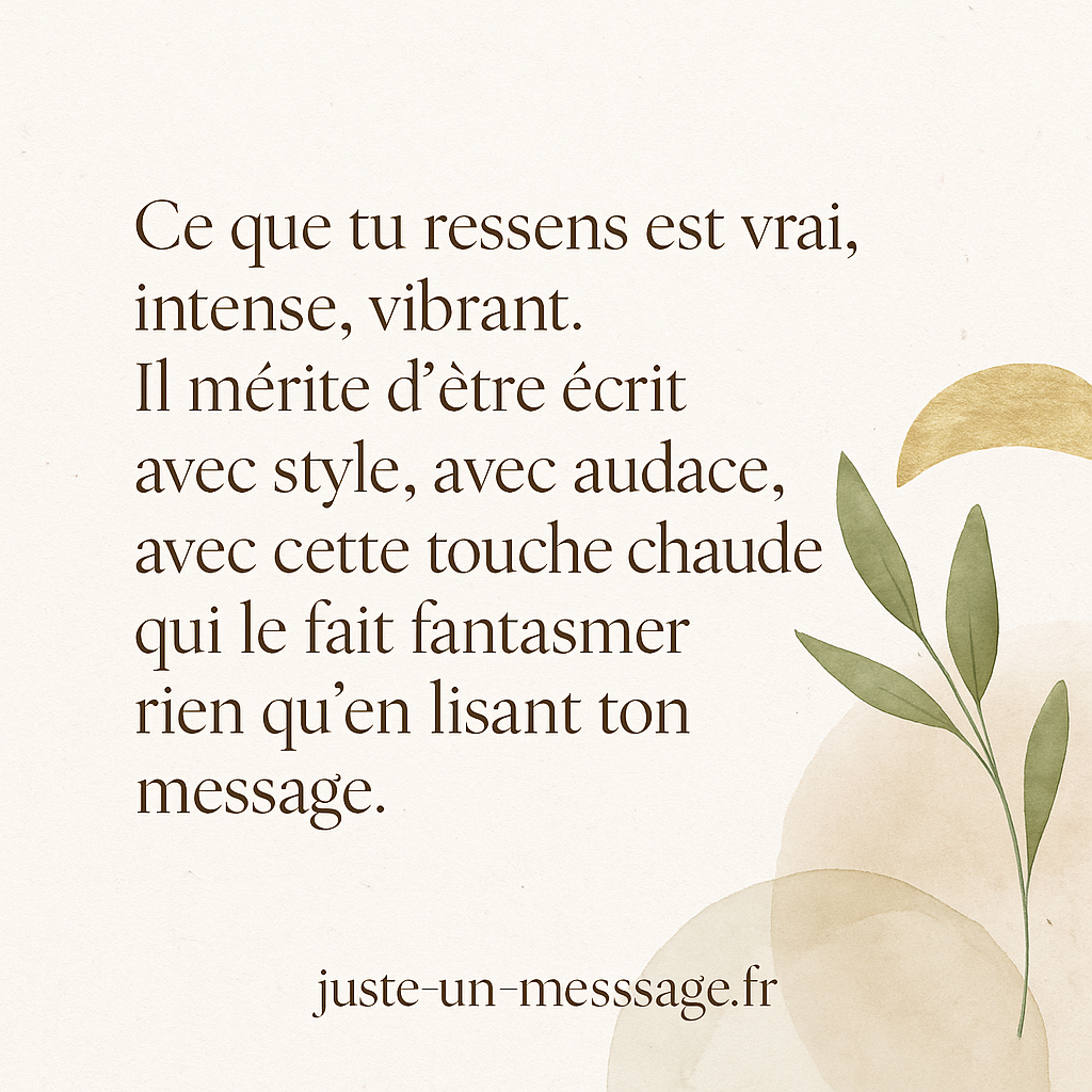 Citation sensuelle sur le manque : SMS chaud à distance