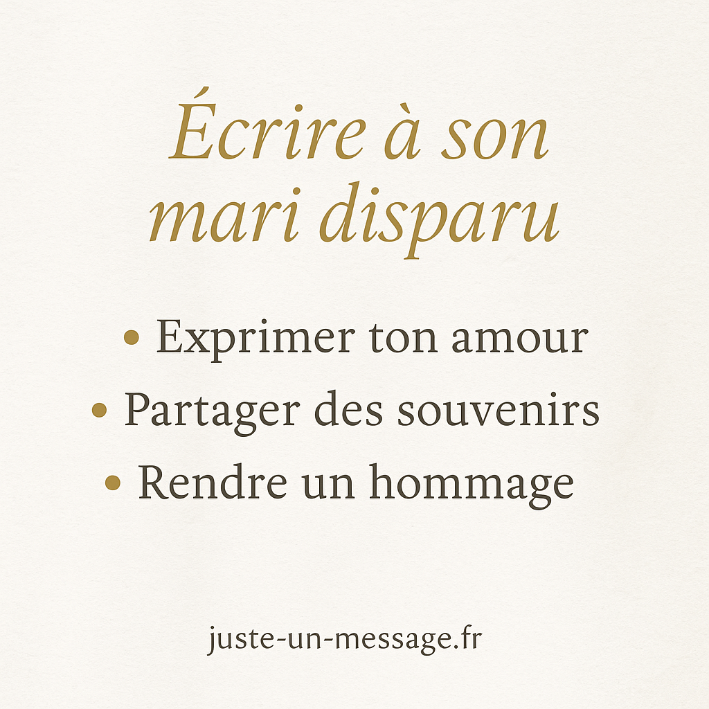 Écrire à son mari disparu : 3 conseils pour exprimer son amour et honorer sa mémoire