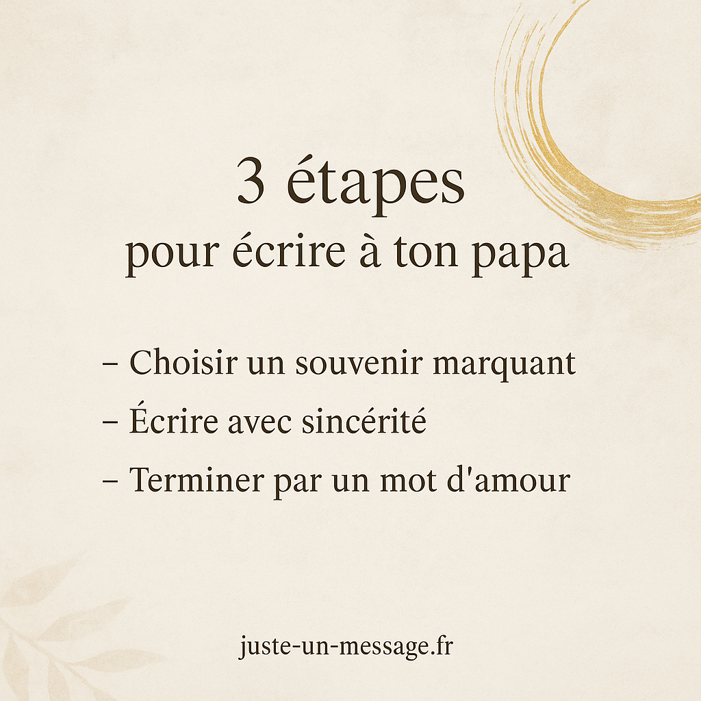 3 étapes pour écrire une lettre à son papa décédé