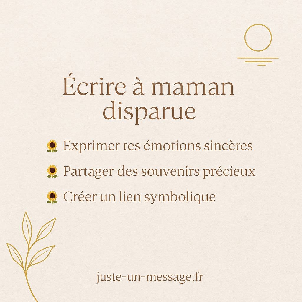 Exemples de lettres pour une maman décédée