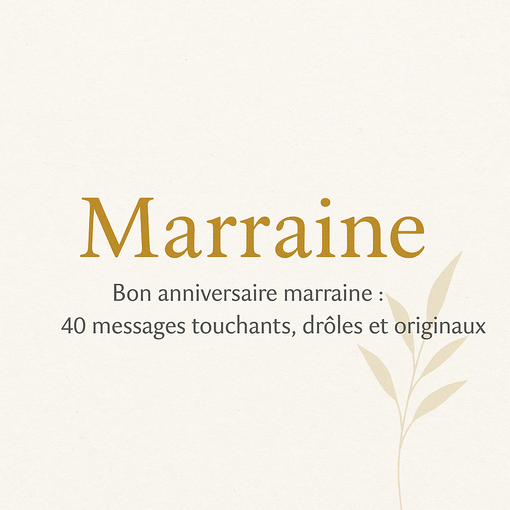 Texte tendre pour marraine
