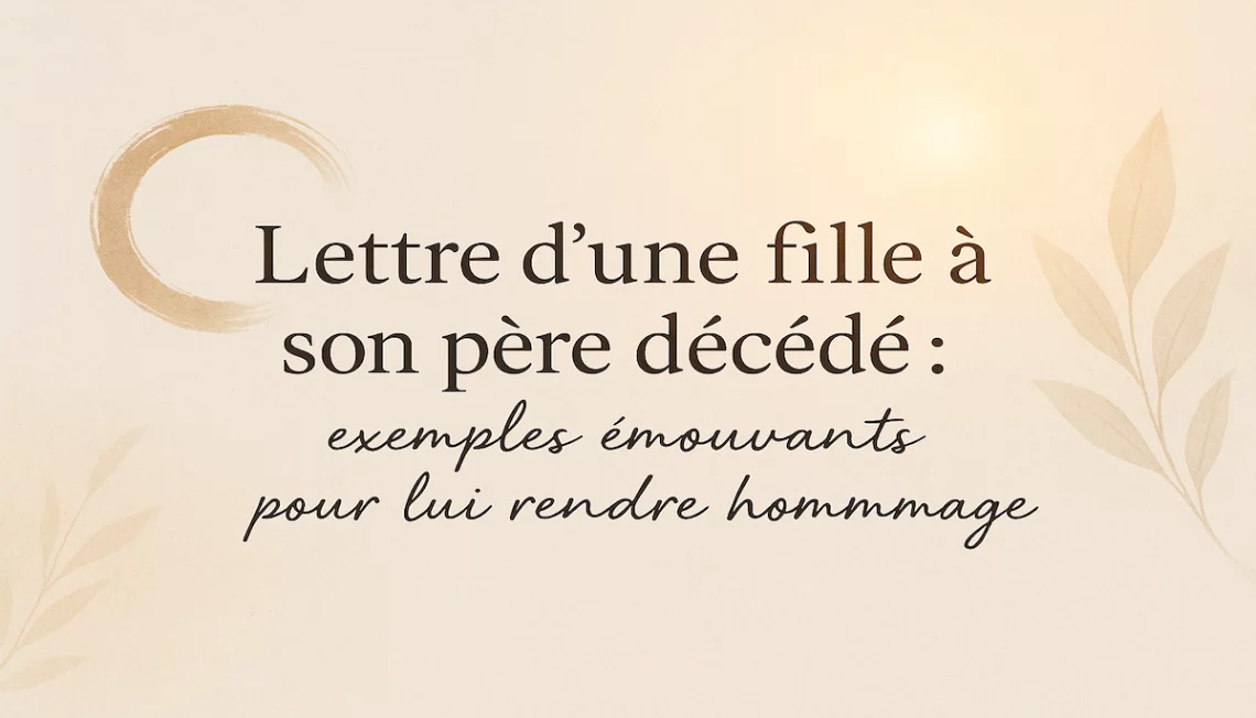 Lettre d’une fille à son père décédé