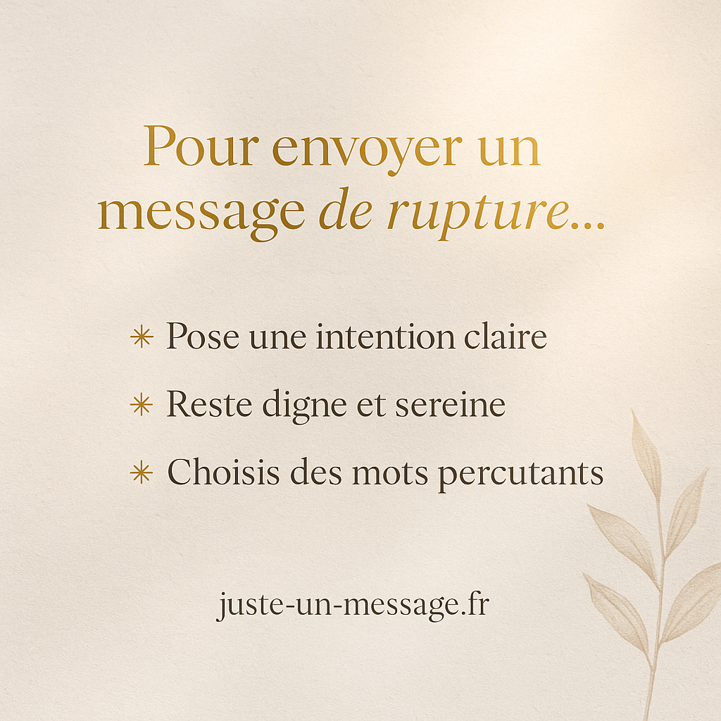 SMS de rupture – liste douce pour faire réagir avec tact