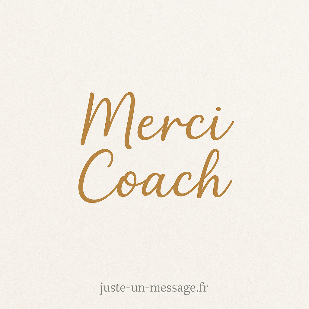 Merci Coach – Gratitude et inspiration sportive