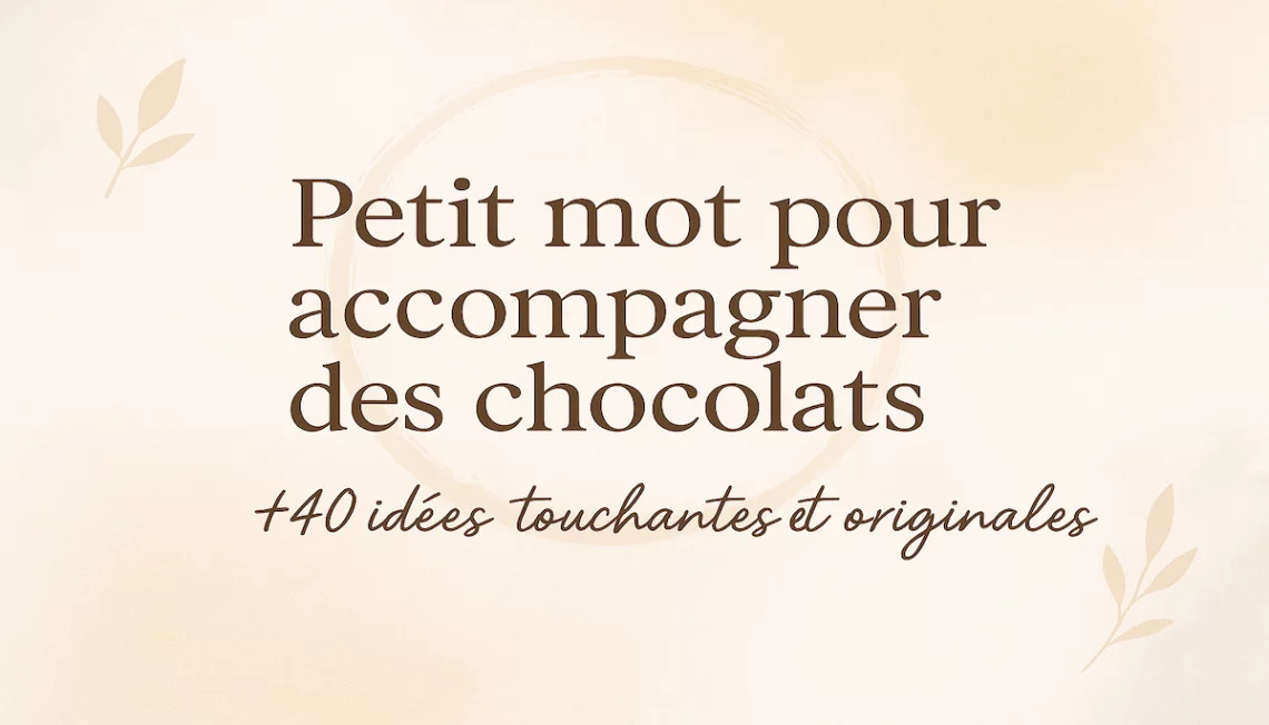 Petit mot pour accompagner des chocolats : 40 idées