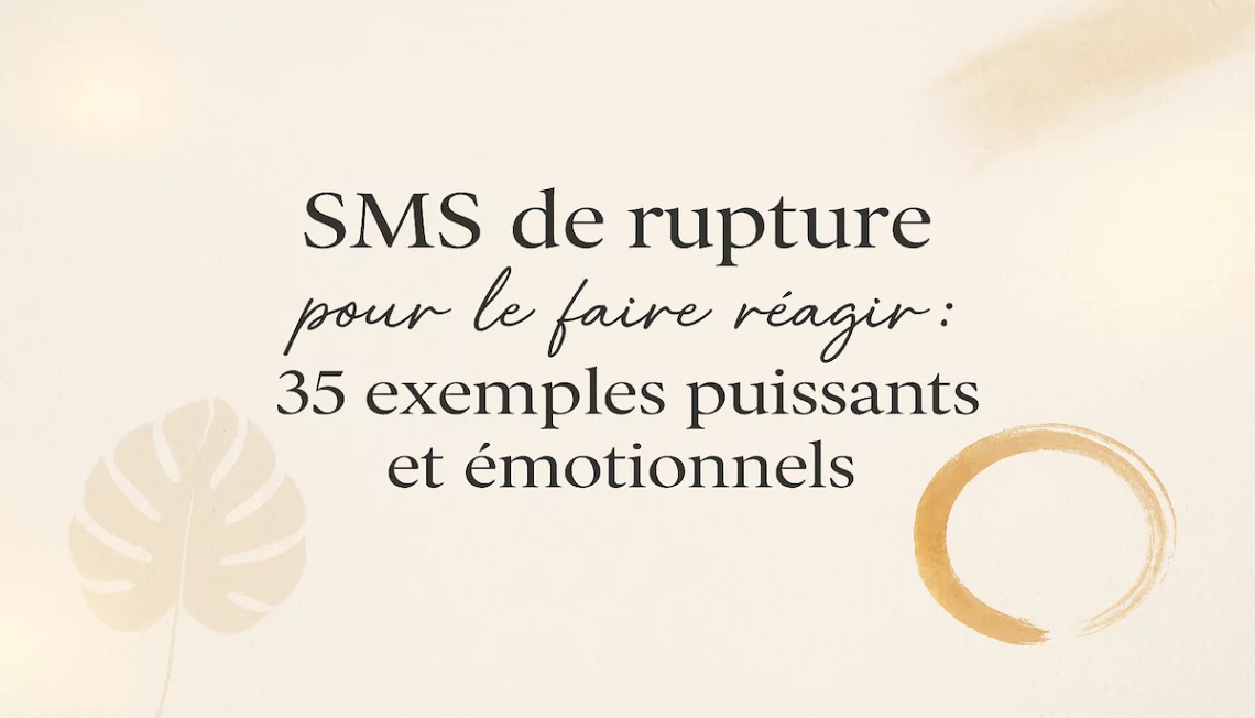 SMS de rupture pour le faire réagir