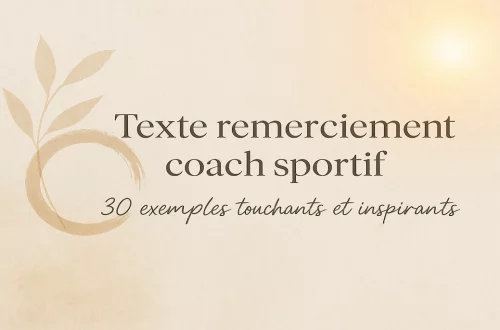 Texte de remerciement coach sportif – Exemples touchants et inspirants