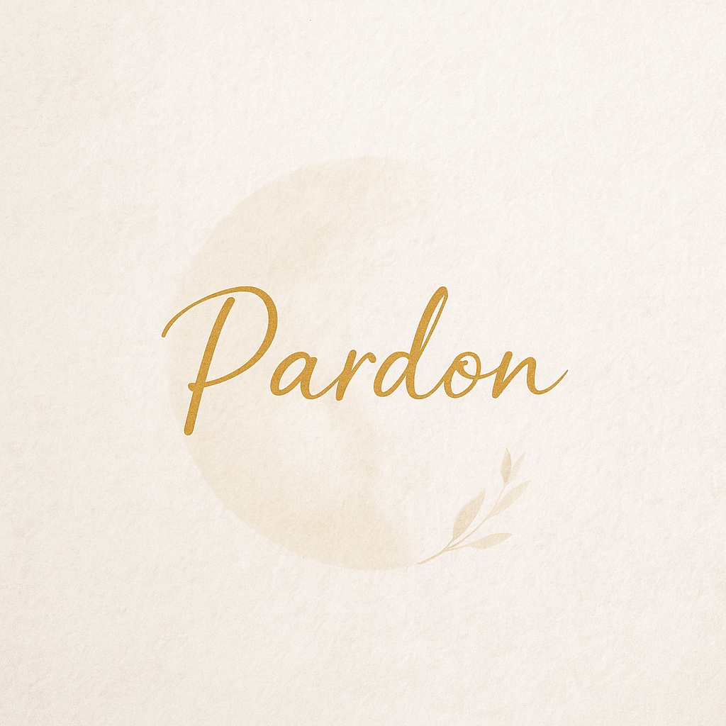 “Pardon” – visuel émotionnel doux et minimaliste pour illustrer une lettre de réconciliation