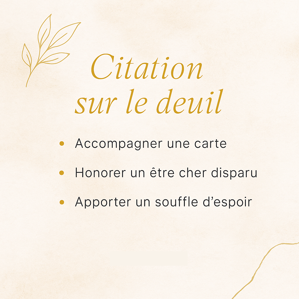 Apaiser le deuil – Visuel doux et réconfortant