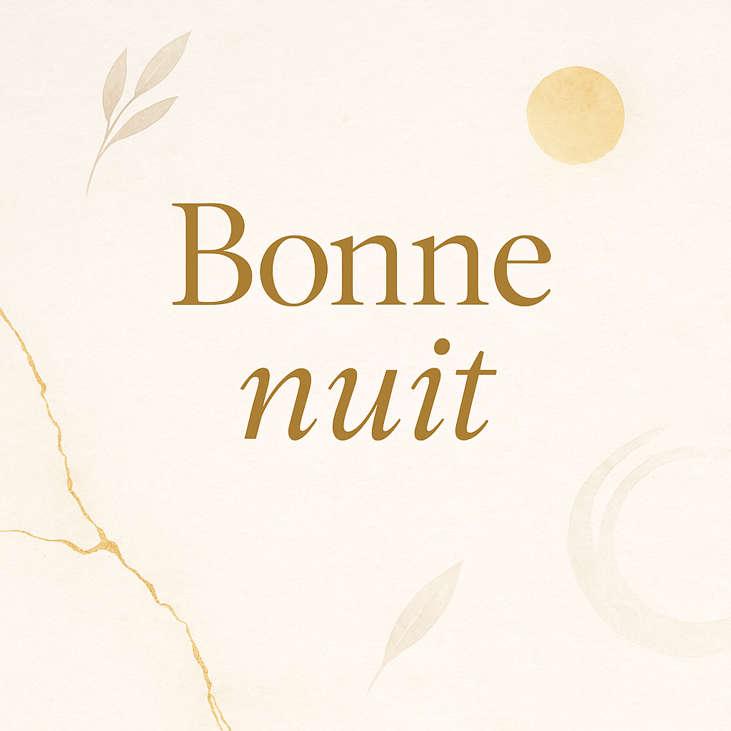 Bonne nuit fais de beaux rêves – visuel minimaliste doré