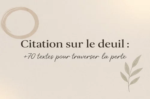 Citation sur le deuil – Image inspirante et apaisante