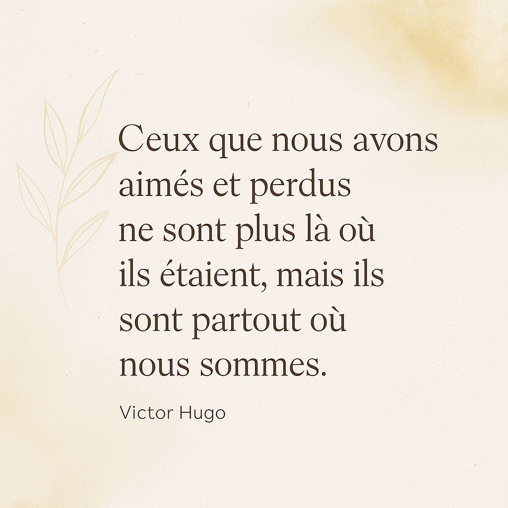 Citation sur le deuil – Victor Hugo