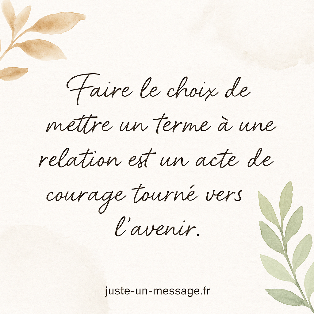 Citation inspirante sur la rupture : respect et sincérité
