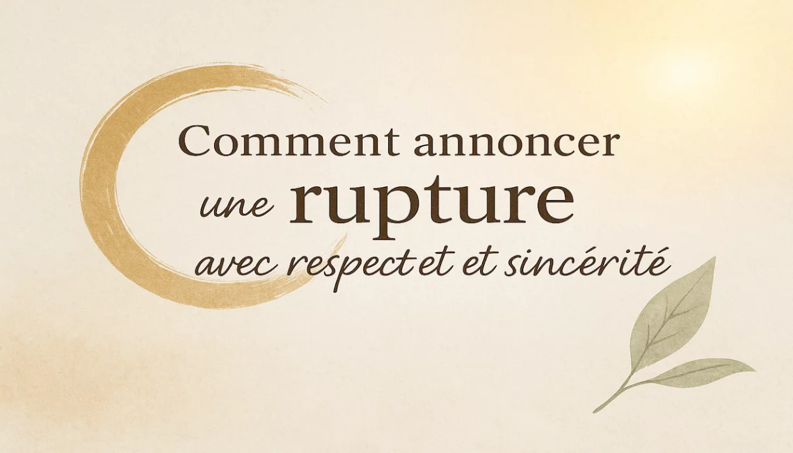 Comment annoncer une rupture respectueuse et sincère – illustration douce