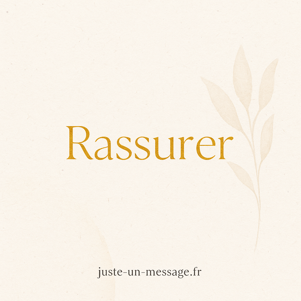 Comment rassurer quelqu’un – visuel apaisant minimaliste